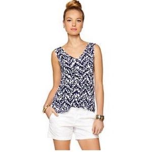 Lilly Pulitzer Gigi top XS BrightNavy Treasure